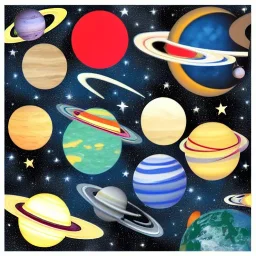 stars, planets, ships, space