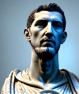 Ultra Realistic image, roman sculpture, white marble deluxe material, Angel di maria soccer player, Greece Laurel crown, miguel angel style, chisel style, emperador, waist up portrait, cinematic lighting, God light, god rays, 4k resolution, smooth details, ornate details, soft lighting, unreal engine 5, sky background.