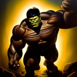 Ultra detailed fullbody Portrait in oil on canvas of Weapon Hulk, extremely detailed digital painting, extremely detailed face,crystal clear Big Glowing eyes, mystical colors ,perfectly centered image, perfect composition, rim light, beautiful lighting, 8k, stunning scene, raytracing, anatomically correct, in the style of robert e howard and Ken Kelley and Ohrai Noriyoshi and Simon Bisley and tomzj1