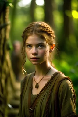 a beautiful girl in the glade, in the maze runner universe