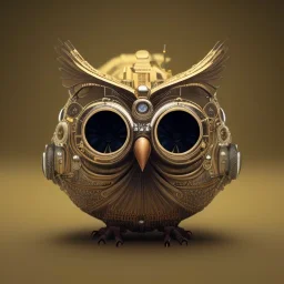 Steampunk Owl, tilt shift,miniature, extreme detail, Photorealism, macro lens 24mm, cinema4d, HDR, 8k, unreal engine 5