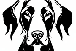 Weimaraner clipart style simple stencil