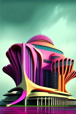 Futuristic building of Supreme Court of india...use more colors