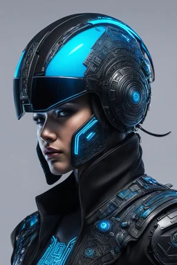 Someone wears a black glass Cyberpunk helmet , full helmet cover , Changshan costume, black and blue color, cyberpunk drawing style, neon, full body, intricate details, highly detailed, high details, detailed portrait, masterpiece,ultra detailed, ultra quality