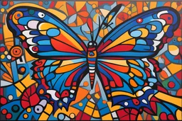 botterfly painting by Romero Brito