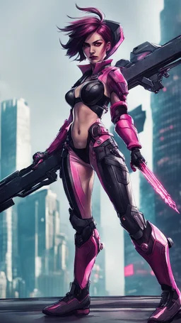 Fiora from league of legends in cyberpunk