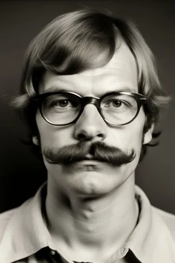 dahmer unhappy mugshot with mustache