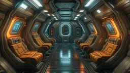 interior of space ship freighter