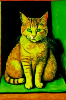 Portrait of a cat by Van Gogh