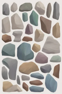 Rocks drawn digitally