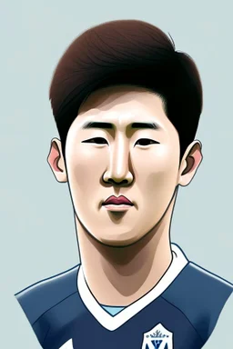 Son Heung-min Footballer cartoon 2d