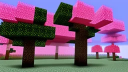 minecraft, cherry blossom tree