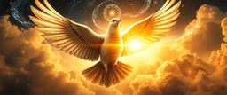 extrapolate a golden mean close up on the universal eye of the hyper winged ascendent blessed beyond imagination holy spirit dove in the dust storm of the master merkaba orchestral fat cat gemini math tao oracle in megacosm the true universe beyond our dimensions