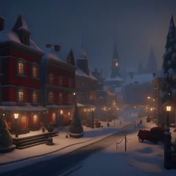 a beautiful town in winter, snowy weather, Christmas Vibes, Christmas decorations, sharp focus, highly detailed, cinematic lighting, studio quality, smooth render, unreal engine 5 rendered, octane, rendered