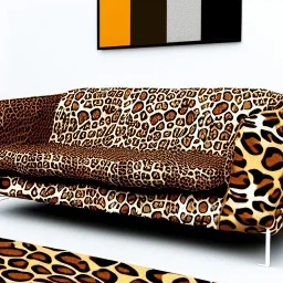 concept art, concept design, sofa with leopard pattern, leopard pattern sofa, retro style sofa, concept, memphis group style, memphis design, beautiful leopard pattern, minimalistic