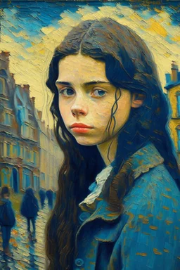 brunette teenager by van gogh