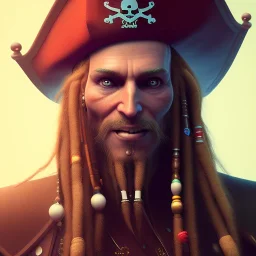 Pirate, unreal engine 5, octane render, ultra realistic, 3d, cinematic, cinema 4d, face focus, 3d render, cinematic lighting