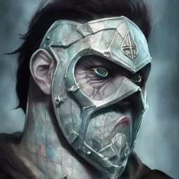 dungeons and dragons, portrait, watercolor, chain mail, Anglo Saxon, masked