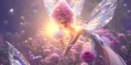 crystal subtle flower in a galactic ambiance beautiful fairy, transparent, delicate colors, in the foreground, full of details, smooth，soft light atmosphere, light effect，vaporwave colorful, concept art, smooth, extremely sharp detail, finely tuned detail, ultra high definition, 8 k, unreal engine 5, ultra sharp focus