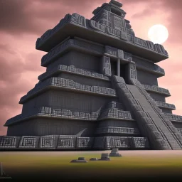 futuristic mayan temple