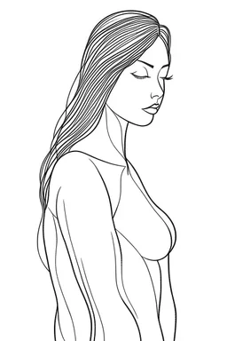 Outline of female body