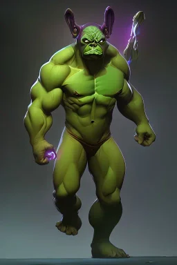 alien french bulldog musculature hulk body HD strong french bulldog hulk marvels Warcraft 64k