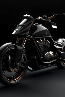 Luxury black motorcycle black dragon