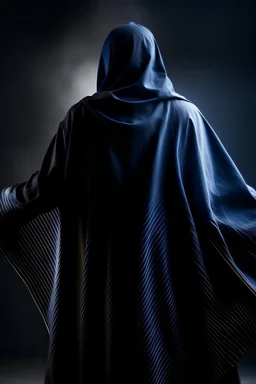 a person thathaves a cloak that cover face and has thunder above the person