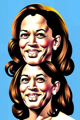make a portrait of a 1950's Kamala Harris