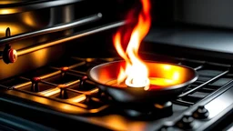 image of gas stove no emphasize the flame