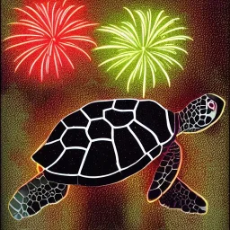 Turtle and Fireworks