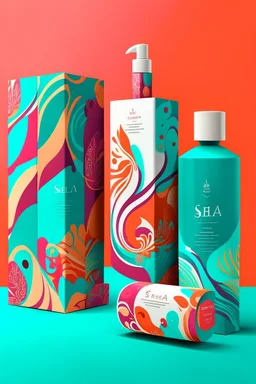 spa and beauty, abstract colors on the packaging design template