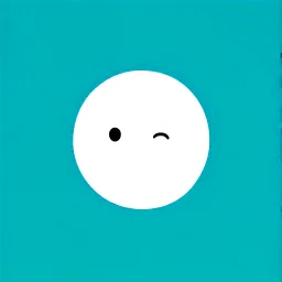 AI LOGO simple, winking face