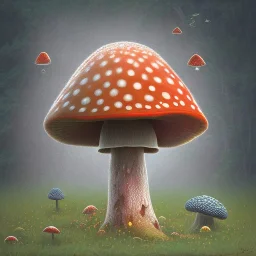 Patchwork,the large Amanita muscaria mushroom