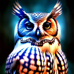 oil portrait of a Owl by Monet 8k