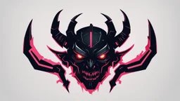 minimalistic cyberpunk demon logo