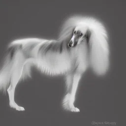 borzoi black and whie photorealistic style