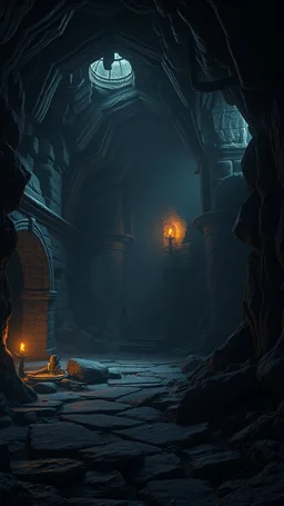 Busch painting style nightmare, Create a 3d rendering full-height image of a grim and dark scene. Ensure the final images exhibit the utmost quality, with the play of a torch-lit dungeon encompassing 4K, 8K, and 64K resolutions, with 3D rendering that manifests in photorealistic, hyperrealistic, and highly detailed representations. Employ techniques such as HDR, UHD,