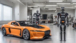 Metamorphosis of a sports car into a humanoid robot