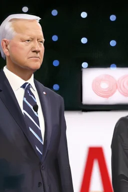 Painting of two politicians side by side