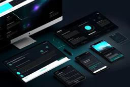 futuristic modern dark-theme landing page website for a SaaS company , ux, ui, ux/ui website –v 4 –stylize 800