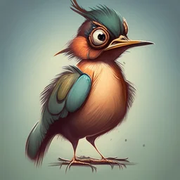 Caricature of a bird