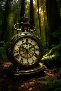 In the forest, inside which was an extraordinary magic clock. the clock had different dials and an infinite power of different timepieces magic