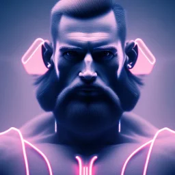 Strong man, army, shave hair, gradient color, neon, insanely detailed, 16k resolution, perfect eyes, cinematic smooth, intricate detail