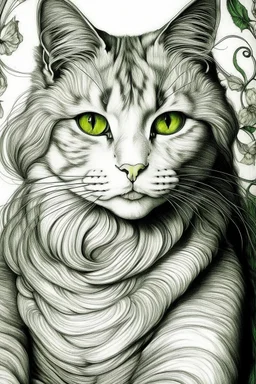 Portrait of a cat by Van Gogh