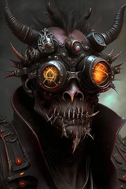 dark demon monster humanoid artificer steampunk engineer sunglasses