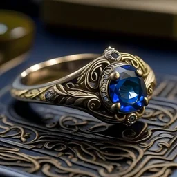 vintage ring with sapphire