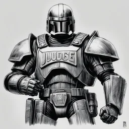 X-ray of Judge Dredd by Carlos Ezquerra.