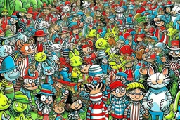 where's Wally type of image but istead of Wally it's a cat.