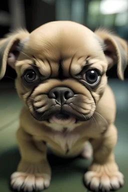 Cute angry puppy